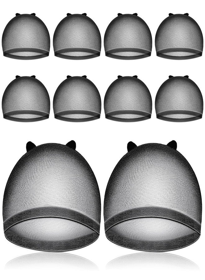 IKOCO HD Wig Cap, IKOCO 8Pcs Transparent Wig Cap for Women Lace Front Ultra Thin, Black - Image 1